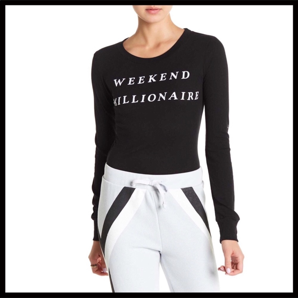 WILDFOX LONG SLEEVE BODYSUIT WEEKEND MILLIONAIRE - Picture 8 of 8